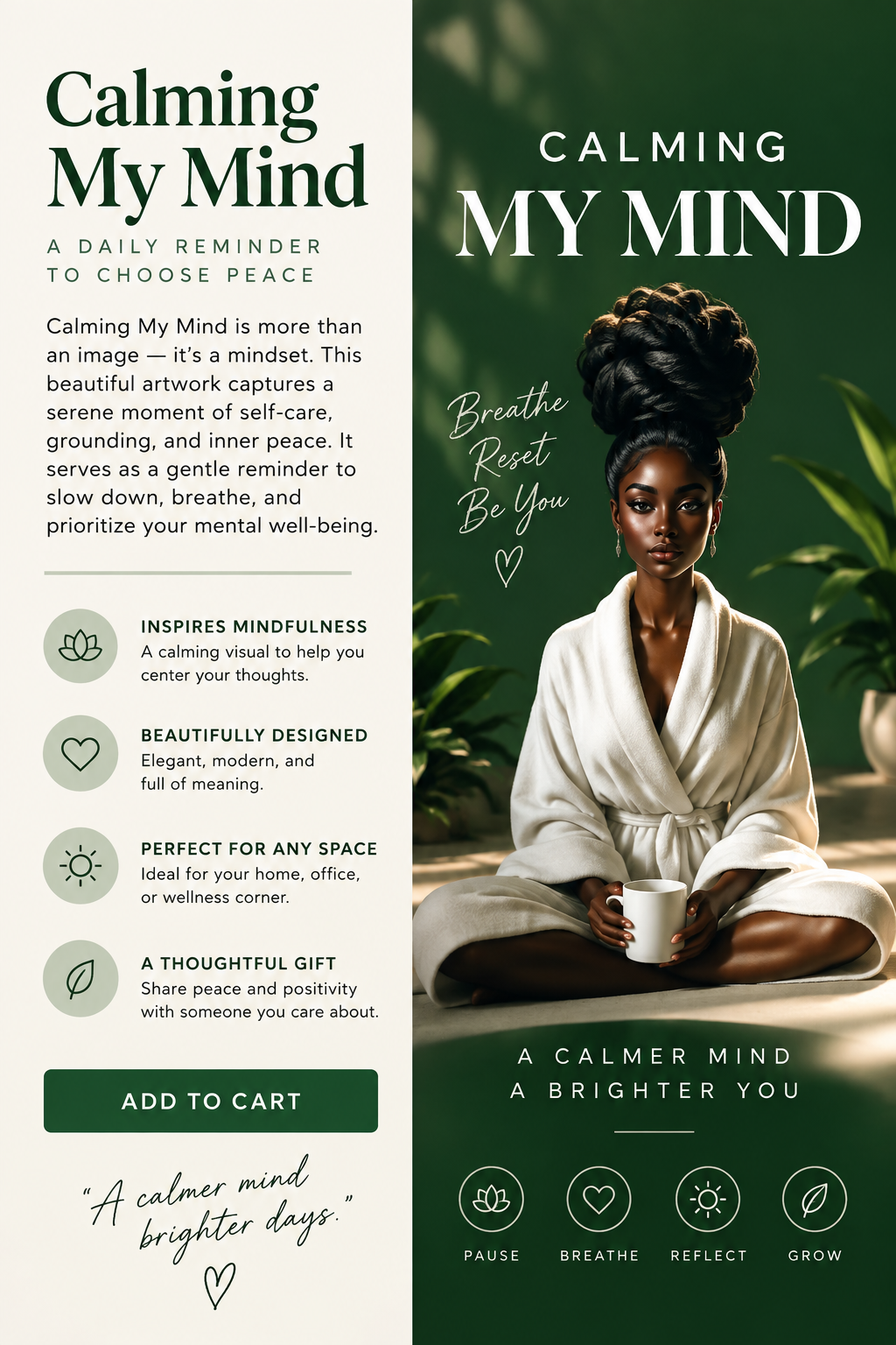 Calming My Mind Journal Digital Download